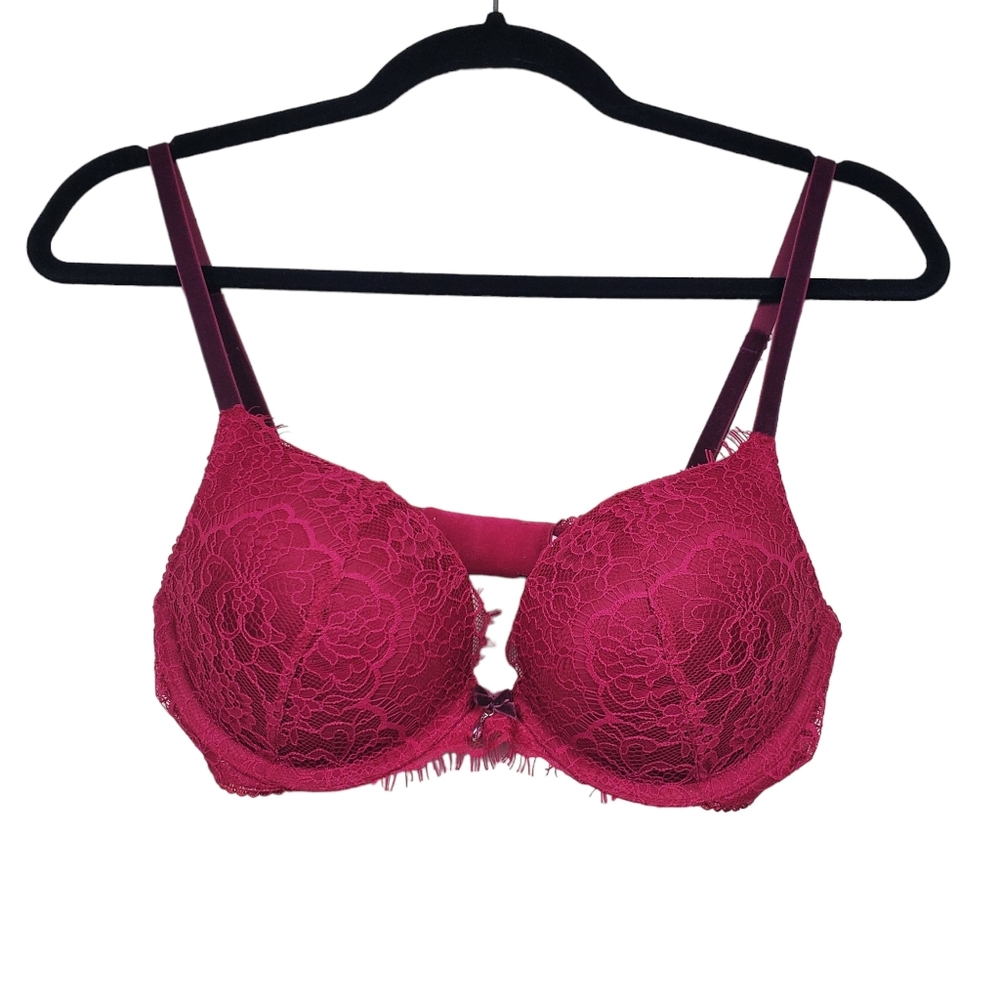 Victoria's Secret Berry Lace Dream Angels Push Up Bra Size 34C - Picture 4 of 7